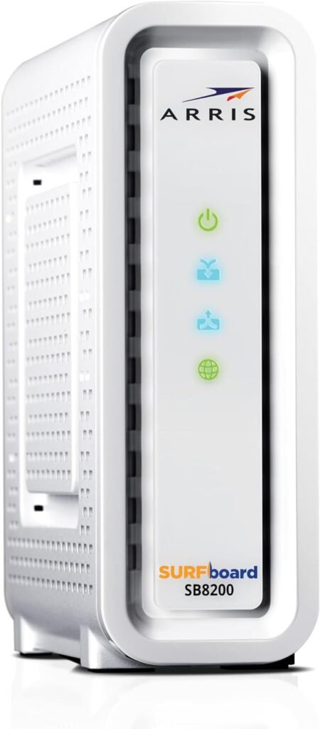 ARRIS SURFboard - SB8200 - Renewed - DOCSIS 3.1 Cable Modem, Approved for Comcast Xfinity, Cox, Charter Spectrum,  more, Two 1 Gbps Ports, 1 Gbps Max Internet Speeds, 4 OFDM Channels - Renewed