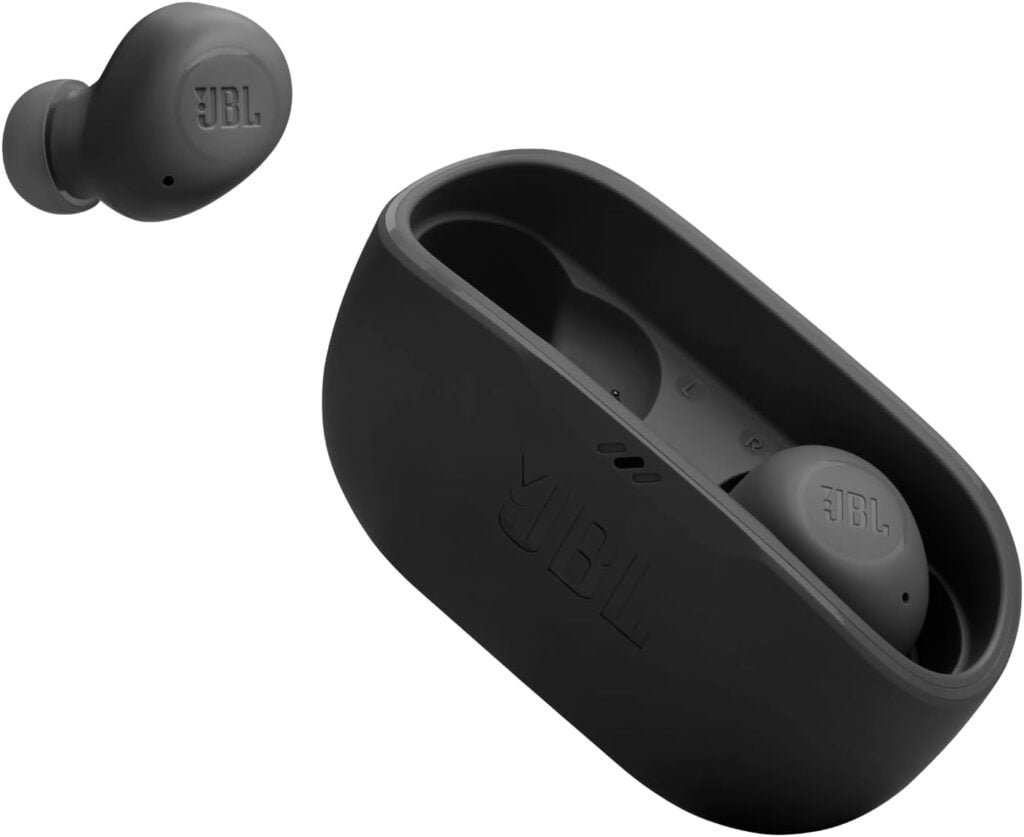 JBL Vibe Buds - True Wireless Earbuds, Smart Ambient, VoiceAware, Up to 32 total hours of battery life with speed charging, Water and dust resistant, JBL Deep Bass Sound (Black)