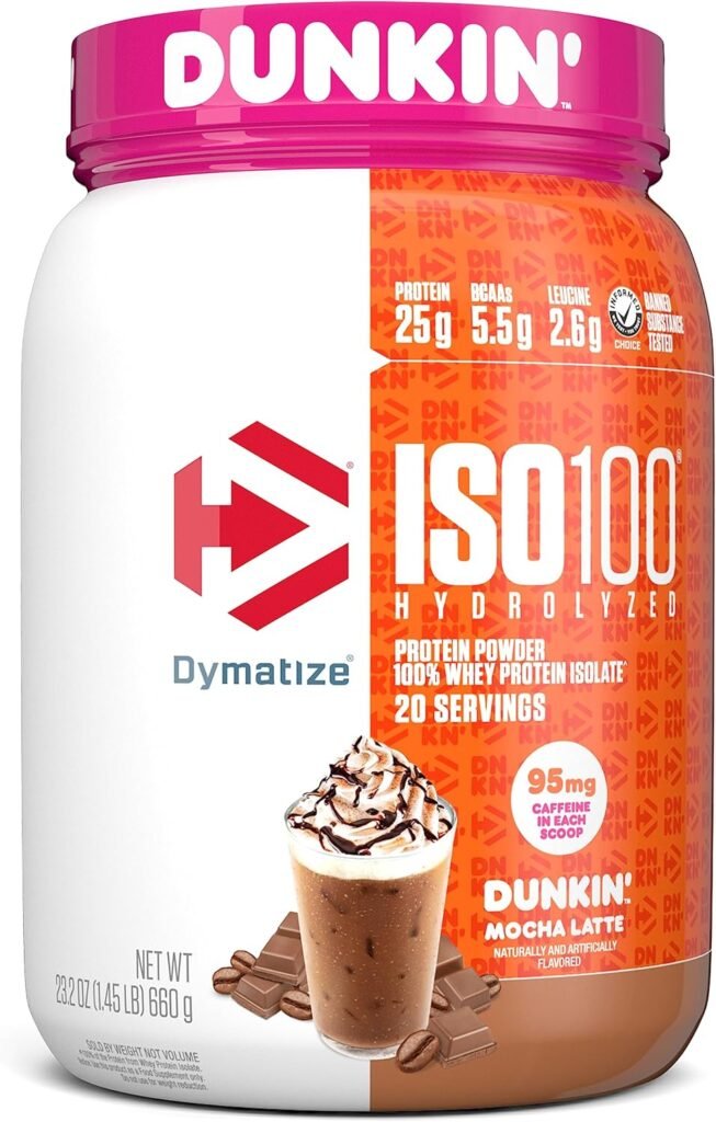 Dymatize ISO 100 Whey Protein Powder with 25g of Hydrolyzed 100% Whey Isolate, Gluten Free, Fast Digesting, Birthday Cake Pebbles, 20 Servings