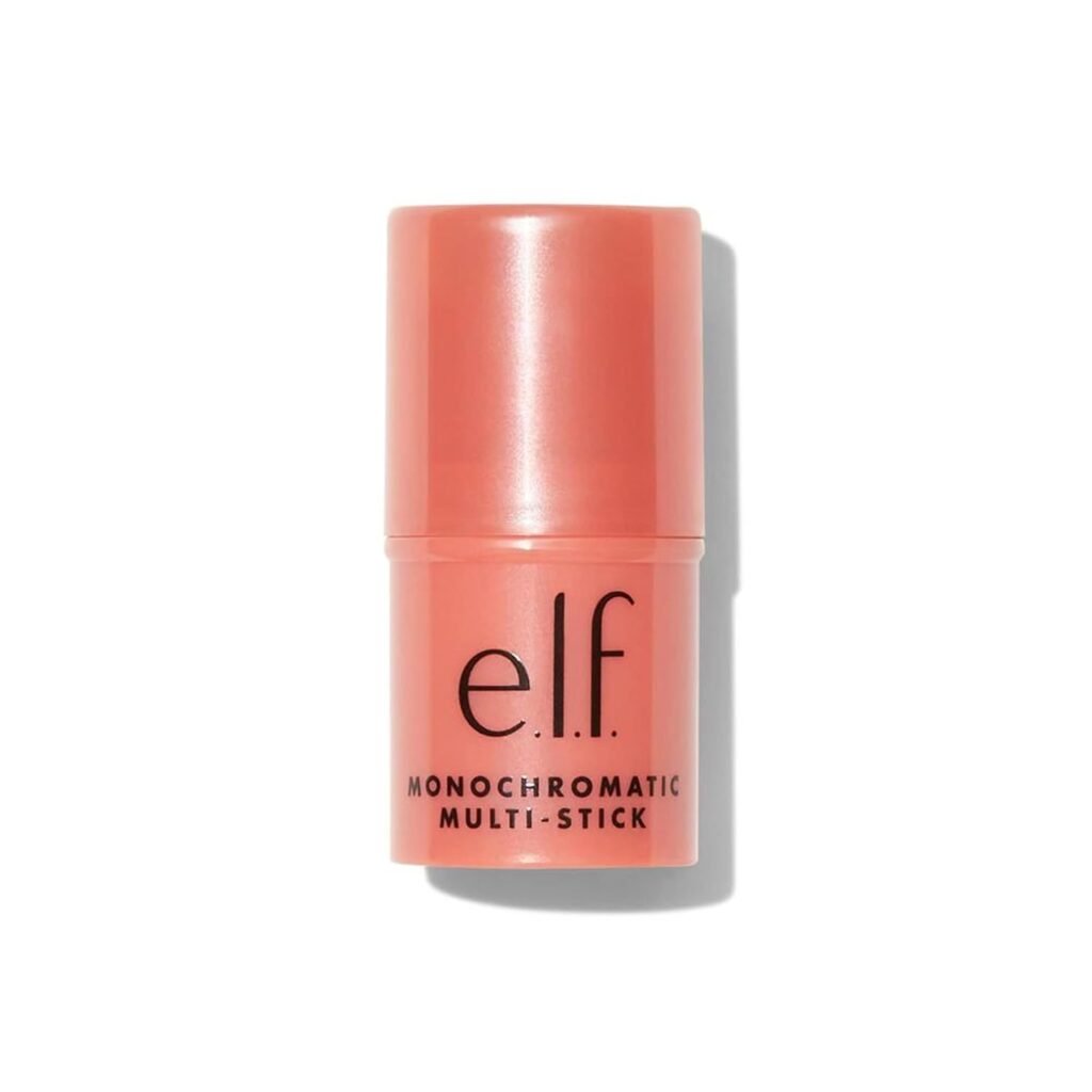 e.l.f. Monochromatic Multi Stick, Luxuriously Creamy  Blendable Color, For Eyes, Lips  Cheeks, Dazzling Peony, 0.17 oz (5 g)