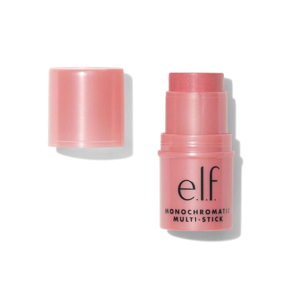 e.l.f. Monochromatic Multi Stick, Luxuriously Creamy  Blendable Color, For Eyes, Lips  Cheeks, Dazzling Peony, 0.17 oz (5 g)