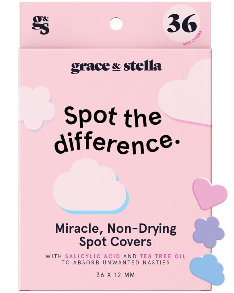 grace  stella Pimple Patches For Face (Multishape, 36 Count) - Hydrocolloid Acne Patches for Face - Dermatologist Tested, Vegan, Cruelty-Free Zit Patches for Face, Blemish Patches, Pimple Stickers