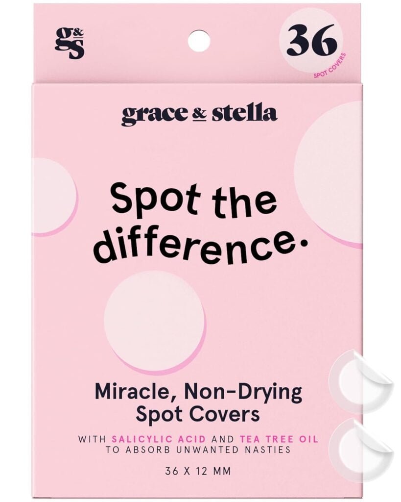 grace  stella Pimple Patches For Face (Round, 36 Count) - Hydrocolloid Acne Patches for Face - Dermatologist Tested, Vegan, Cruelty-Free Zit Patches for Face, Blemish Patches, Pimple Stickers