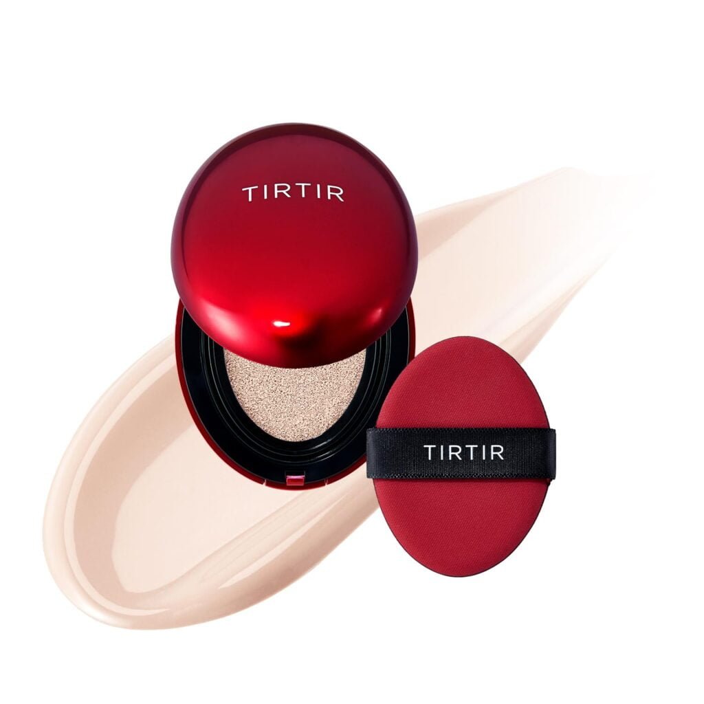 [*Mini Size*] TIRTIR Mask Fit Red Cushion Foundation | Long-Lasting, Lightweight, Buildable Coverage, Semi-Matte Finish, Korean Cushion Foundation (#13C Fair, 0.15 Fl Oz)