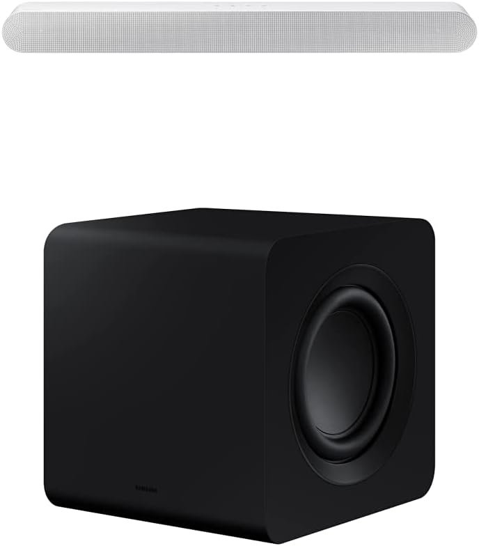 SAMSUNG HW-S50B/ZA 3.0ch All-in-One Soundbar w/Dolby 5.1, DTS Virtual:X, Q Symphony, Built in Center Speaker, Adaptive Sound Lite, Bluetooth Multi Connection, 2022 Black