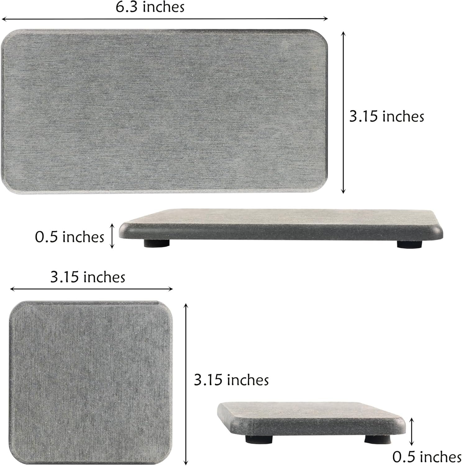 Set of 4 Water Absorbent Diatomite Tray Review