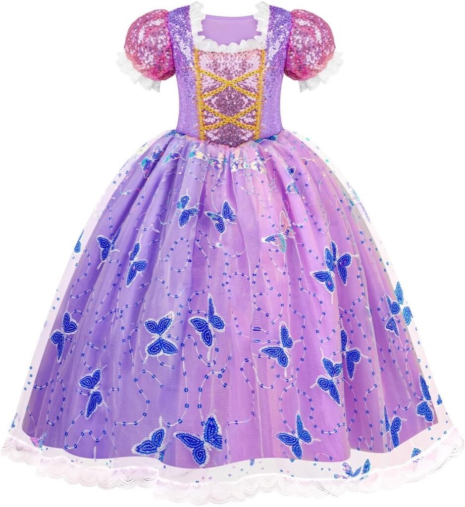 Meland Princess Dresses for Girls - Light Up Princess Costume for Little Girls, Halloween Costumes for Girls Toddler Age 3-10