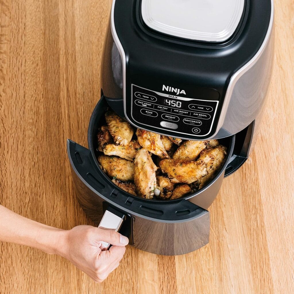 Ninja AF150AMZ Air Fryer XL, 5.5 Qt. Capacity that can Air Fry, Air Roast, Bake, Reheat  Dehydrate, with Dishwasher Safe, Nonstick Basket  Crisper Plate and a Chef-Inspired Recipe Guide, Grey