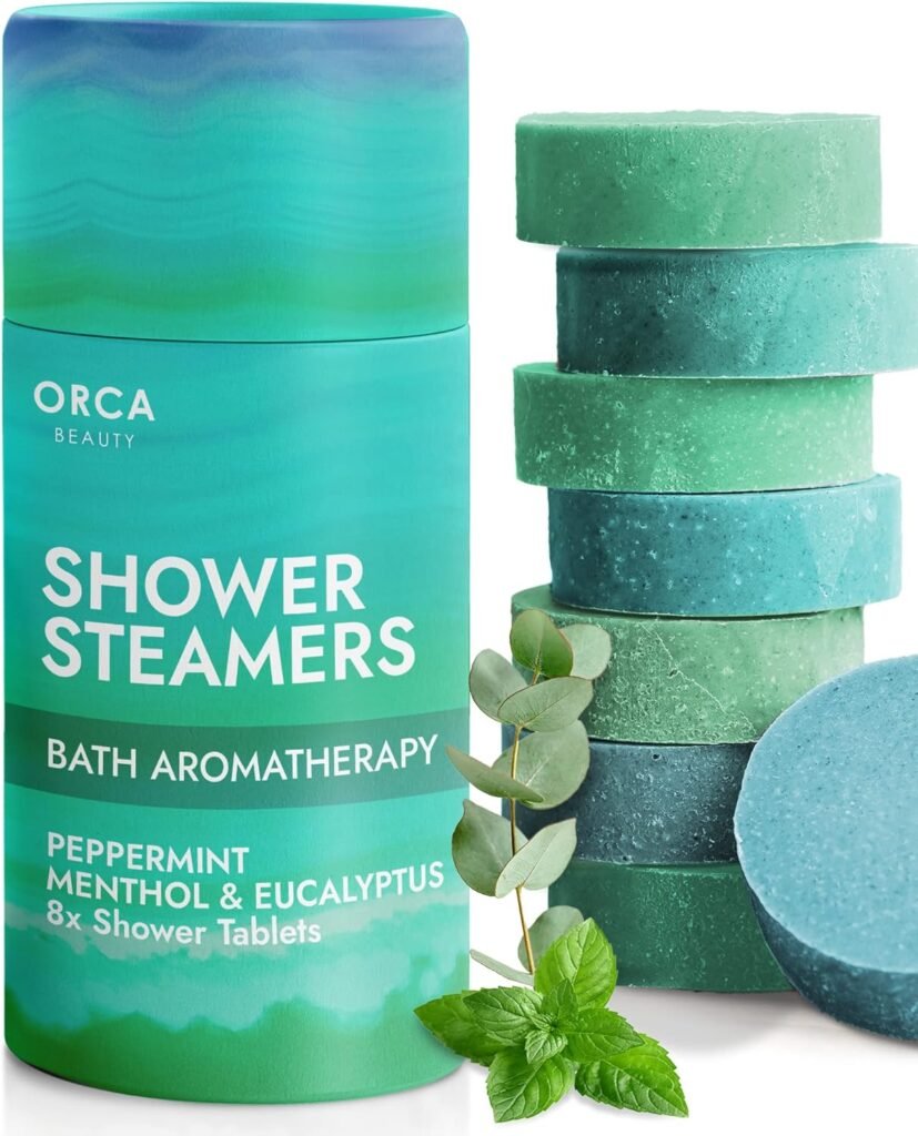 Shower Steamers (8 Scents) Includes Eucalyptus Shower Bomb, Relaxation Gifts for Women, Self Care Birthday Gifts, Unique Spa Gifts Shower Tablets, Shower Steamer Aromatherapy for Women  Men