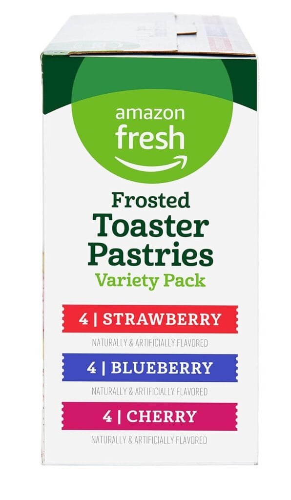 Amazon Fresh - Toaster Pastries Variety Pack (Strawberry, Blueberry, Cherry), 12ct