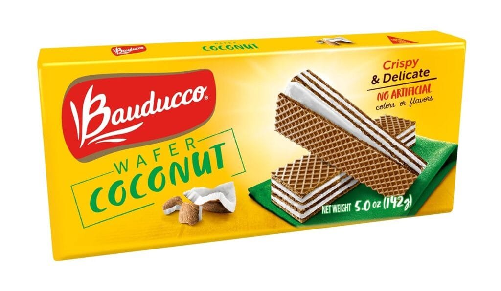 Bauducco Vanilla Wafers - Crispy Wafer Cookies With 3 Delicious, Indulgent, Decadent Layers of Vanilla Flavored Cream - Delicious Sweet Snack or Desert - 5.0 oz (Pack of 1)