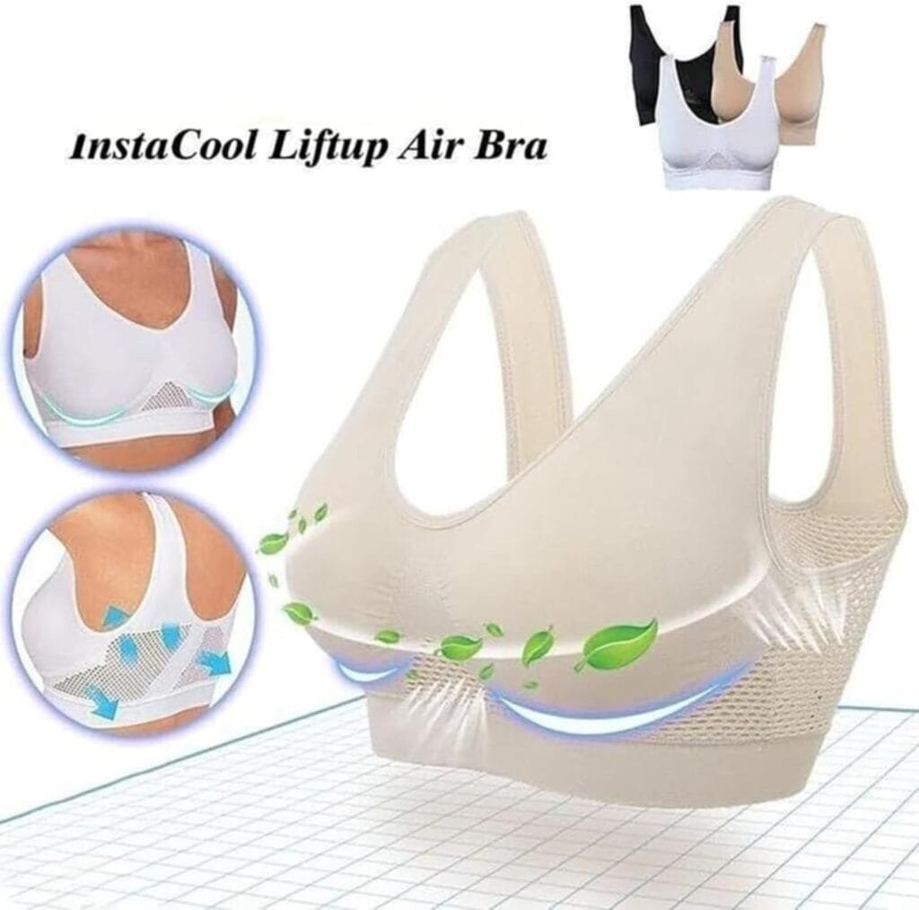 Breathable Bras for Women No Steel Ring Plus Size Soft Cool Liftup Air Bra No Underwire High Support Underwear