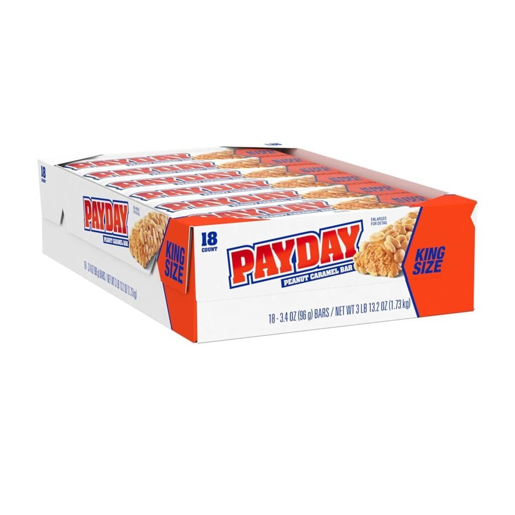 PAYDAY Peanut Caramel, Christmas Candy Bars, 1.85 oz (24 Count)