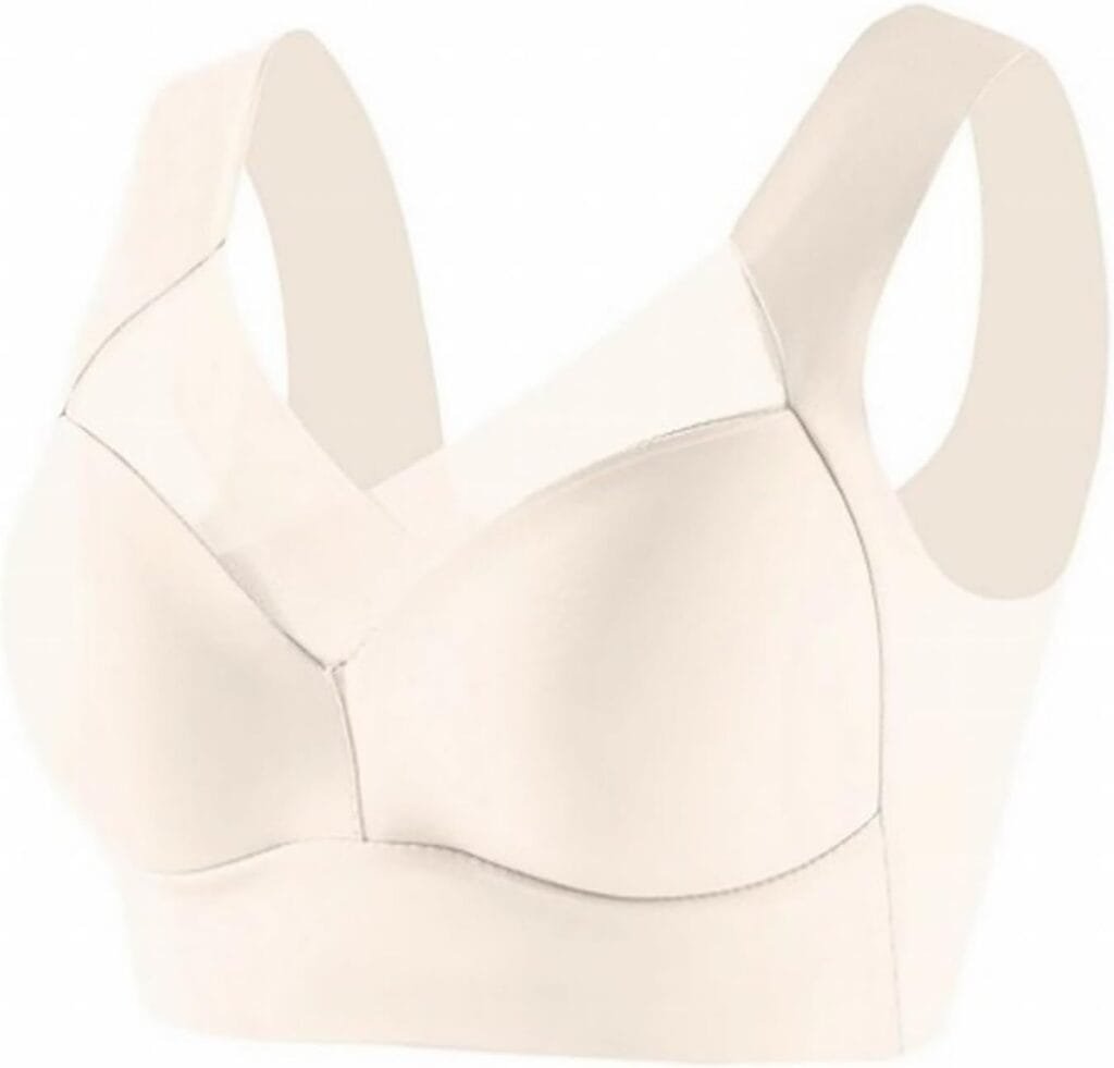 Seamless Sexy Push Up Wireless Bra Plus Size Posture Correcting Bra for Seniors Ice Silk Gathering Bra