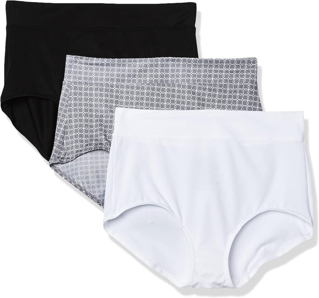 Warners Womens Blissful Benefits No Muffin Top 3 Pack Brief Panty