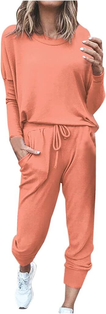 APIVOE Jogger Sets for Women 2 Piece Sweatsuits Casual Long Sleeve Tops and Pants Sets Plus Size Lounge Tracksuit Loungewear