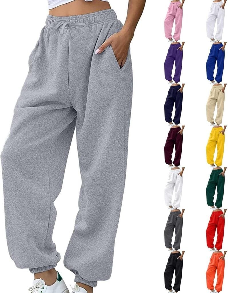 Baggy Sweatpants for Women 2024 Plus Size High Waisted Workout Athletic Joggers Trousers Casual Comfy Sweat Pants