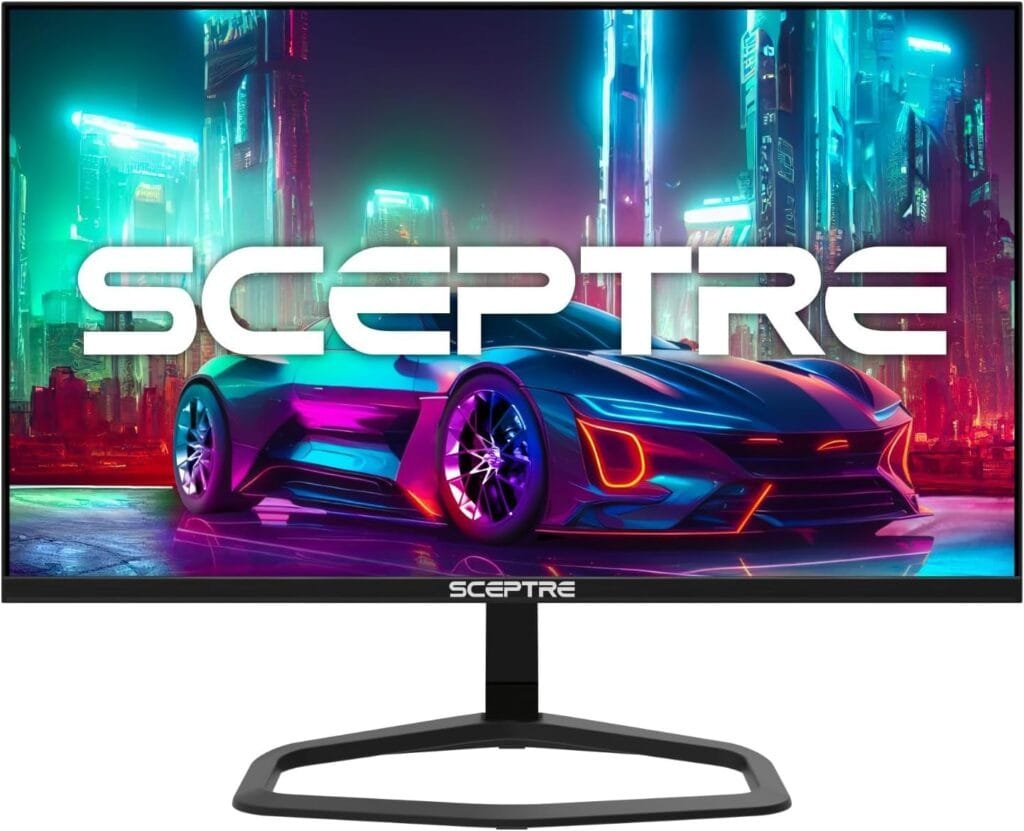 Sceptre Curved 24.5-inch Gaming Monitor up to 240Hz 1080p R1500 1ms DisplayPort x2 HDMI x2 Blue Light Shift Build-in Speakers, Machine Black 2023 (C255B-FWT240)