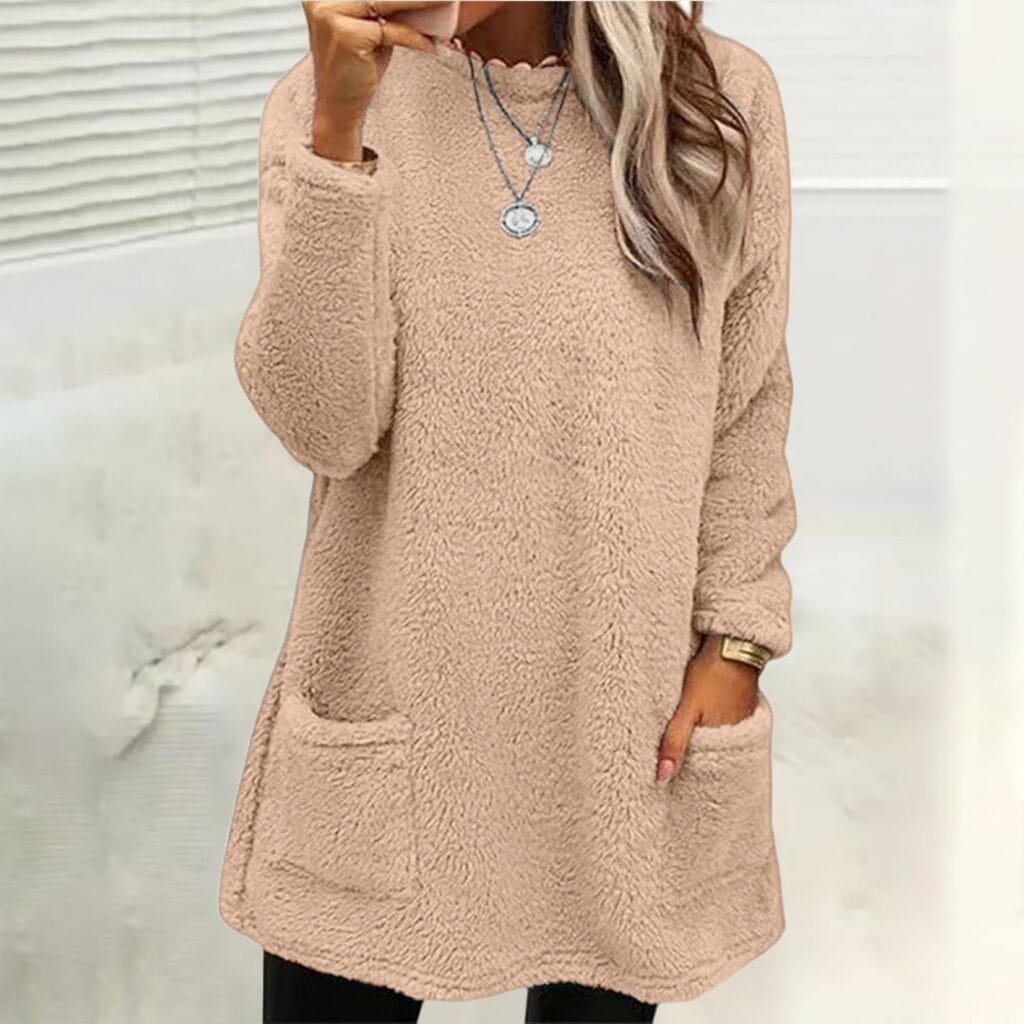 Womens Winter Coats Plus Size Sweaters Cute Tops with Pockets Warm Sweater Tops Trench Pullover Sweaters for Women