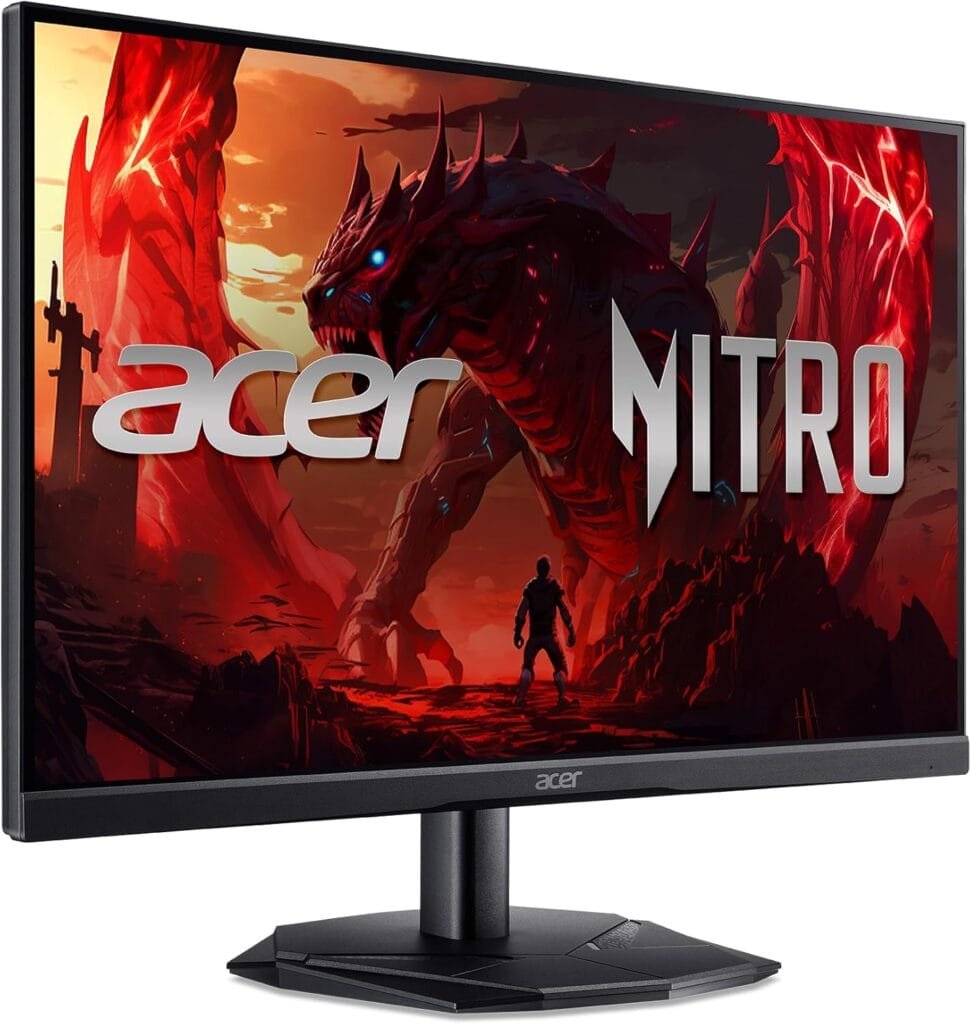 Acer Nitro KG241Y Sbiip 23.8” Full HD (1920 x 1080) VA Gaming Monitor | AMD FreeSync Premium Technology | 165Hz Refresh Rate | 1ms (VRB) | ZeroFrame Design | 1 x Display Port 1.2  2 x HDMI 2.0,Black