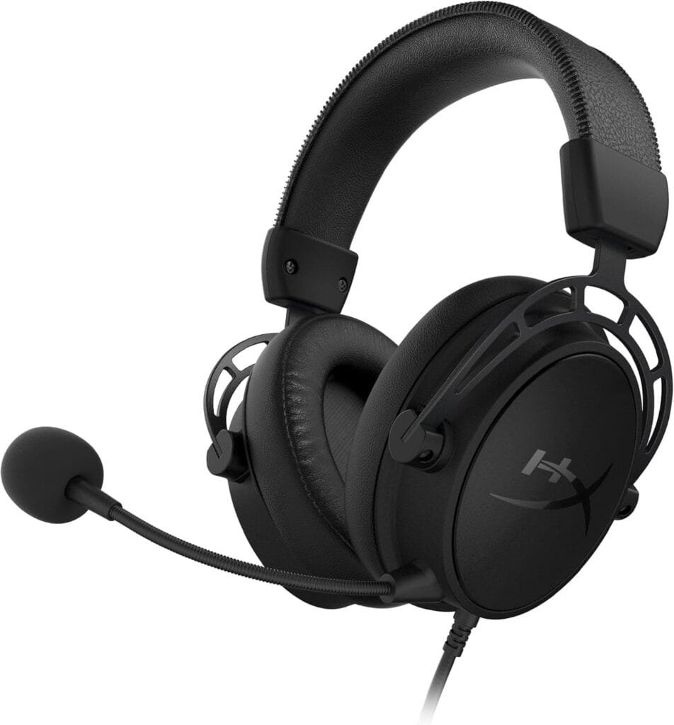 HyperX Cloud Alpha - Gaming Headset, Dual Chamber Drivers, Legendary Comfort, Aluminum Frame, Detachable Microphone, Works on PC, PS4, PS5, Xbox One/ Series X|S, Nintendo Switch and Mobile – Red