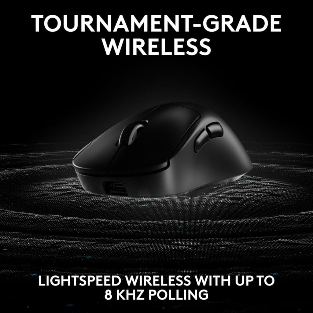 Logitech G PRO X SUPERLIGHT 2 LIGHTSPEED Wireless Gaming Mouse, 8K Polling, Lightweight, LIGHTFORCE Hybrid Switches, HERO 2 Sensor, 888 IPS, 44,000 DPI, 5 Programmable Buttons,USB-C Charging, PC  Mac