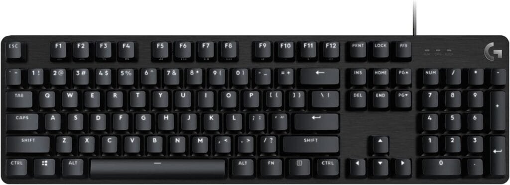 Logitech G413 SE Full-Size Mechanical Gaming Keyboard - Backlit Keyboard with Tactile Mechanical Switches, Anti-Ghosting, Compatible with Windows, macOS - Black Aluminum