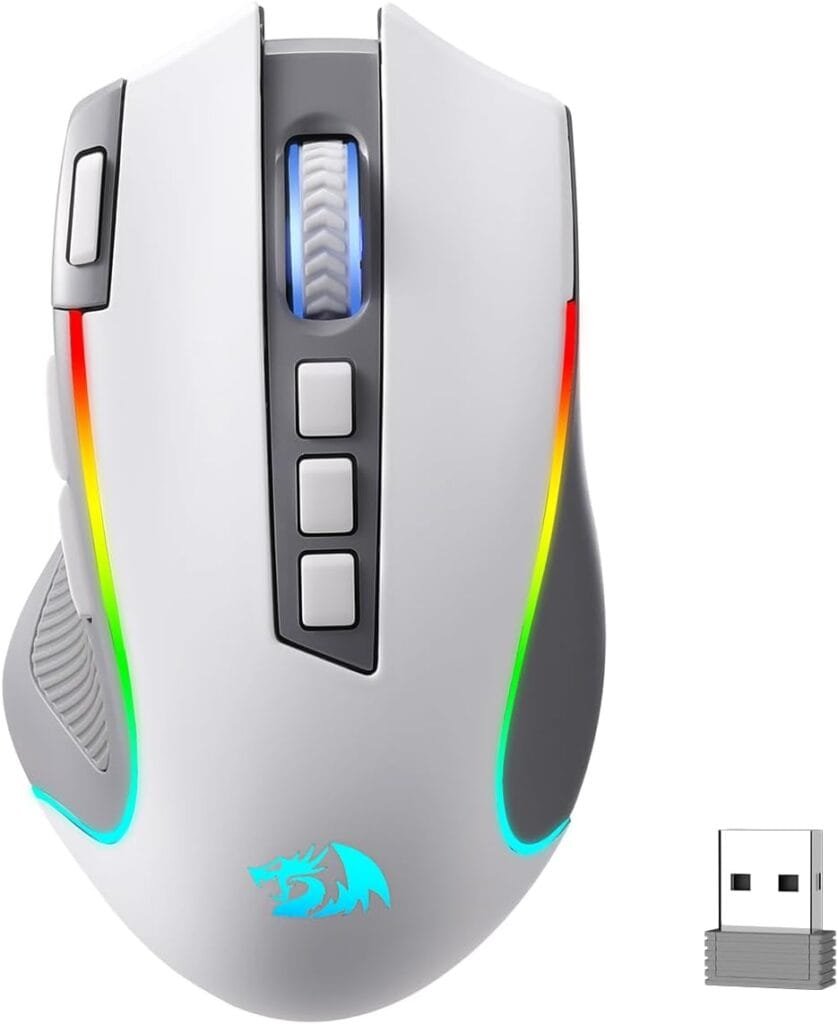 Redragon M612 Predator RGB Gaming Mouse, 8000 DPI Wired Optical Mouse with 11 Programmable Buttons  5 Backlit Modes, Software Supports DIY Keybinds Rapid Fire Button