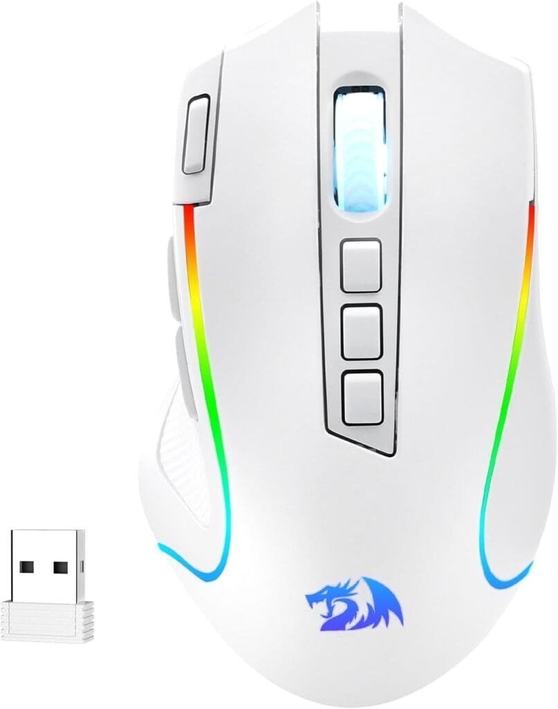 Redragon M612 Predator RGB Gaming Mouse, 8000 DPI Wired Optical Mouse with 11 Programmable Buttons  5 Backlit Modes, Software Supports DIY Keybinds Rapid Fire Button