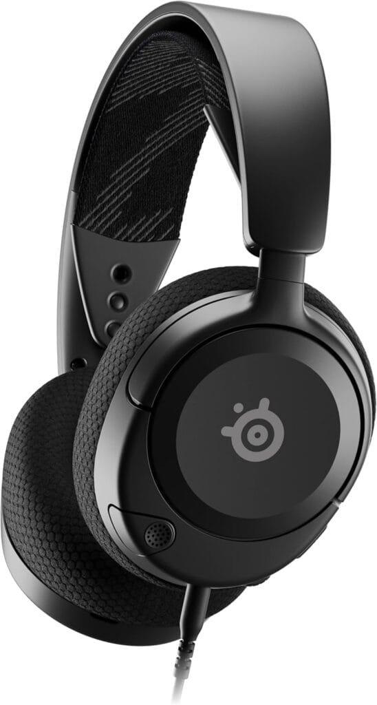 SteelSeries Arctis Nova 1 Multi-System Gaming Headset — Hi-Fi Drivers — 360° Spatial Audio — Comfort Design — Durable — Ultra Lightweight — Noise-Cancelling Mic — PC, PS5/PS4, Switch, Xbox - Black