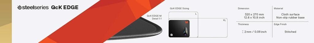 SteelSeries QcK Gaming Mouse Pad - Medium Cloth - Optimized For Gaming Sensors