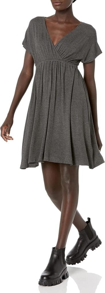 Amazon Essentials Womens Surplice Dress (Available in Plus Size)