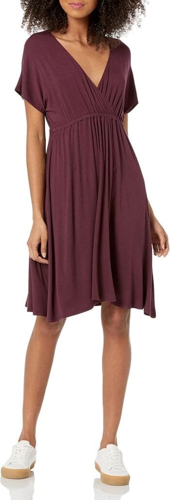 Amazon Essentials Womens Surplice Dress (Available in Plus Size)