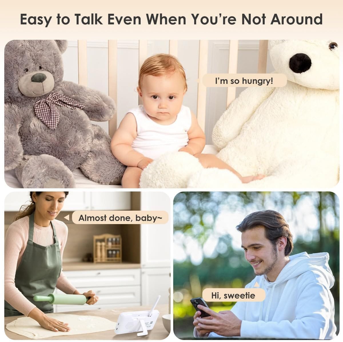 Baby Monitor with Camera and Audio Review