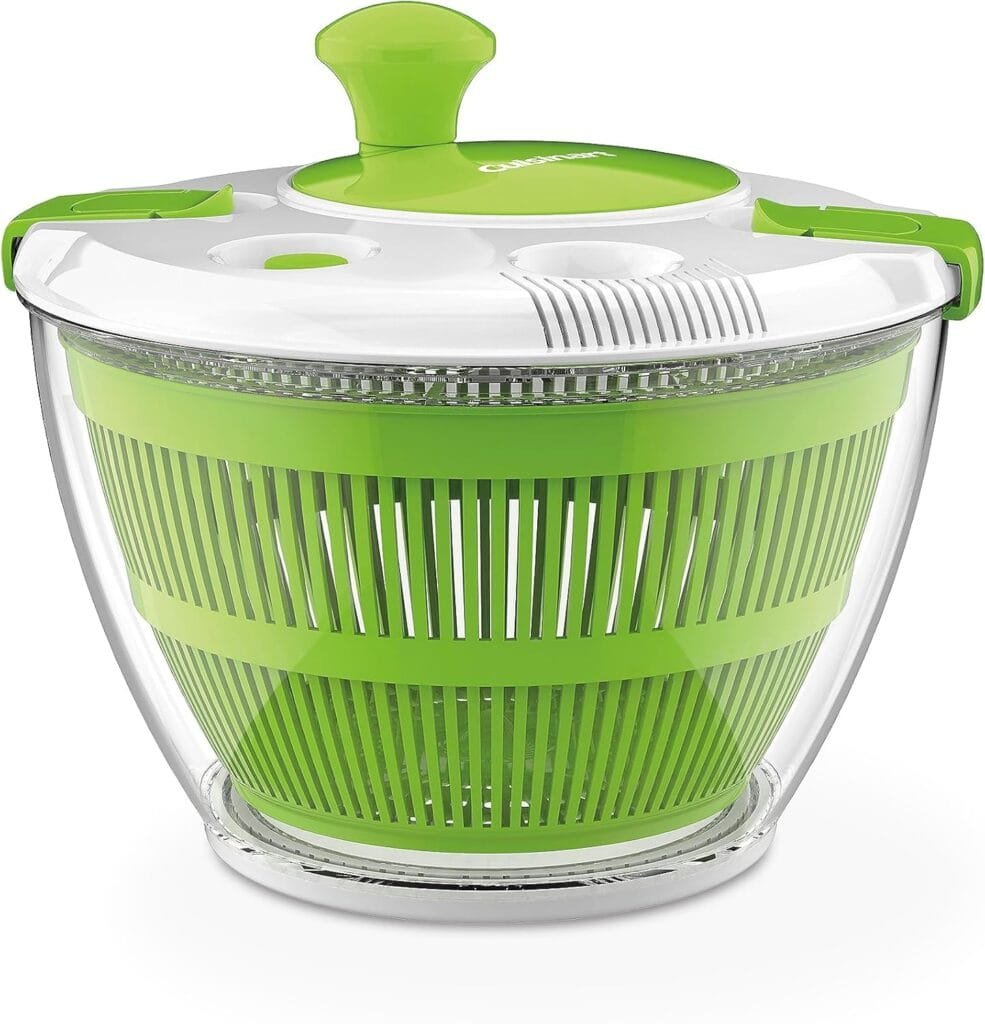 Cuisinart Large Spin Stop Salad Spinner- Wash, Spin  Dry Salad Greens, Fruits  Vegetables, 5qt, CTG-00-SAS1