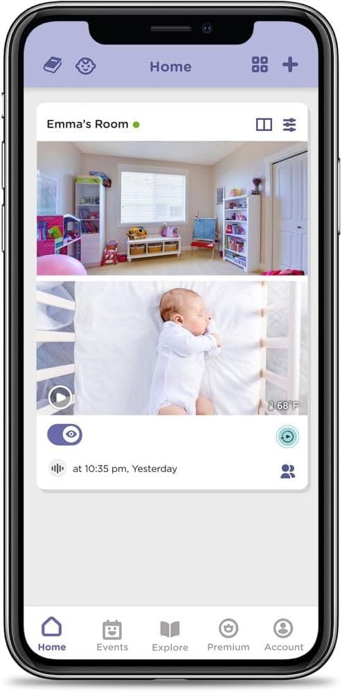 HUBBLE CONNECTED Nursery Pal Dual Vision Smart Camera Wi-Fi Enabled Baby Monitor with AI Motion Tracking, Plus Preloaded Soothing Sounds, Lullabies, and Stories, White