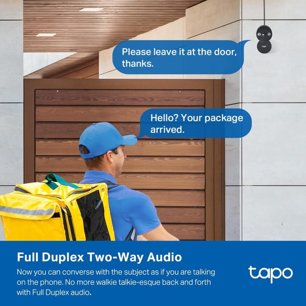 Tapo by TP-Link 2K QHD Security Camera Indoor/Outdoor, Color Night Vision, Free Person/Pet/Vehicle Detection, Baby Monitor, Local/Cloud Storage, IP66, Dual-Spotlight, Black(C121)