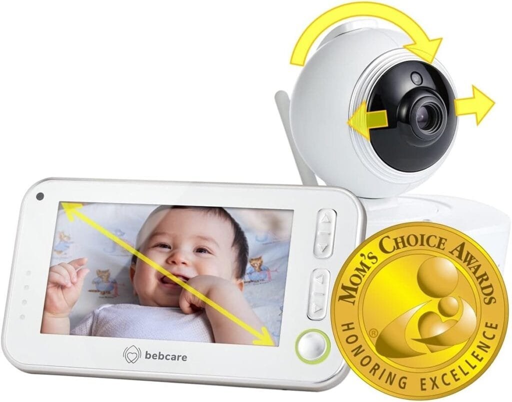 Bebcare Motion - Smart Video Baby Monitor: 4.3 Ultra-Clear Screen, 360° Pan-and-Tilt Camera, Temperature Sensor, Motion and Sound Alert, Auto Baby Tracking Camera (Without Breathing Sensor Mat)