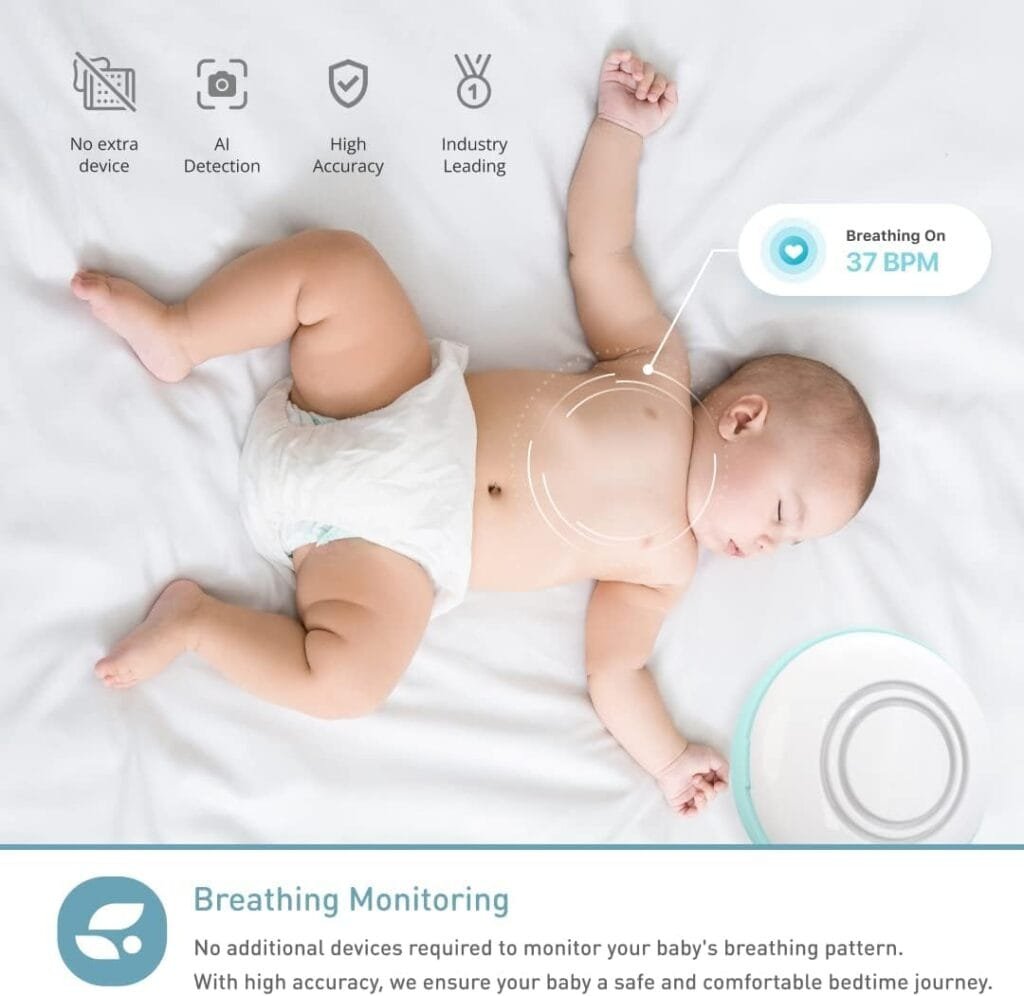 Lollipop Baby Monitor with True Crying Detection (Cotton Candy) - Smart WiFi Baby Camera - Camera with Audio, Video, and Sleep Tracking - Comes with Infrared Night Vision.